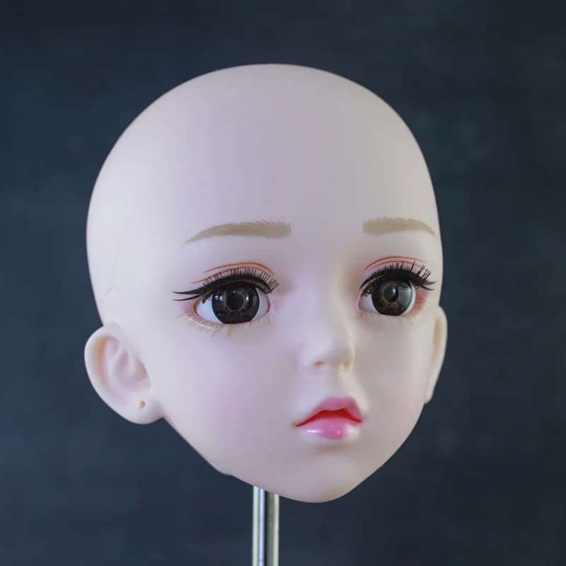 Testa di bambola da 60cm pelle bianca 1/3 accessori per la testa di bambola Bjd ragazze giocano a casa giocattoli per la pratica del trucco