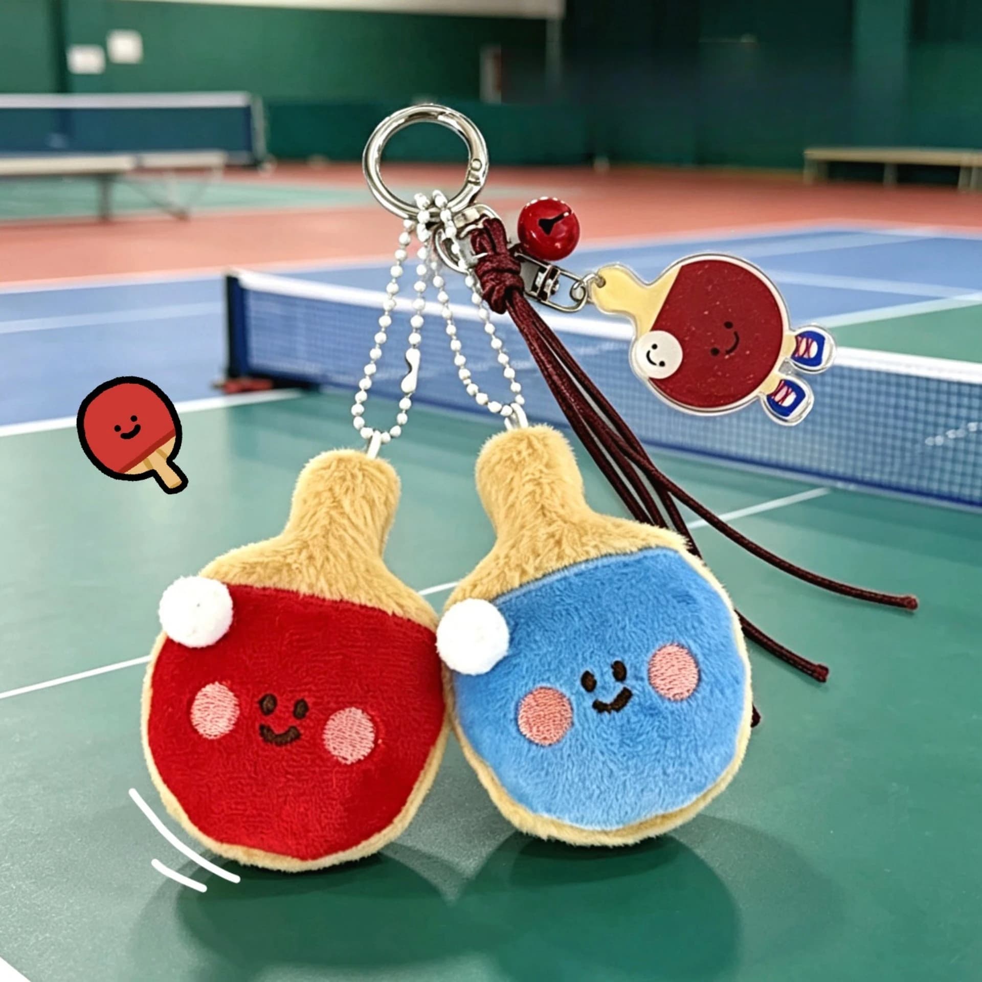 Tennis Table Tennis Pendant Ball Accessories Backpack Keychain Decorative Pendant
