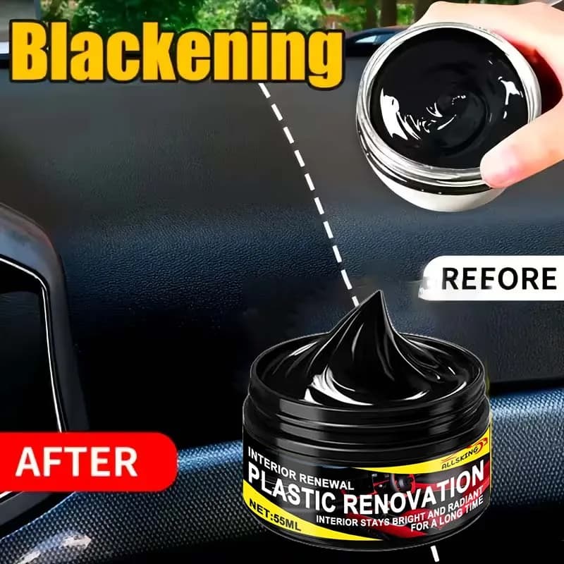 Cera lucidante universale per riparazione di pelle e plastica - Crema per il ricondizionamento degli interni auto per la cura di pelle/plastica/gomma