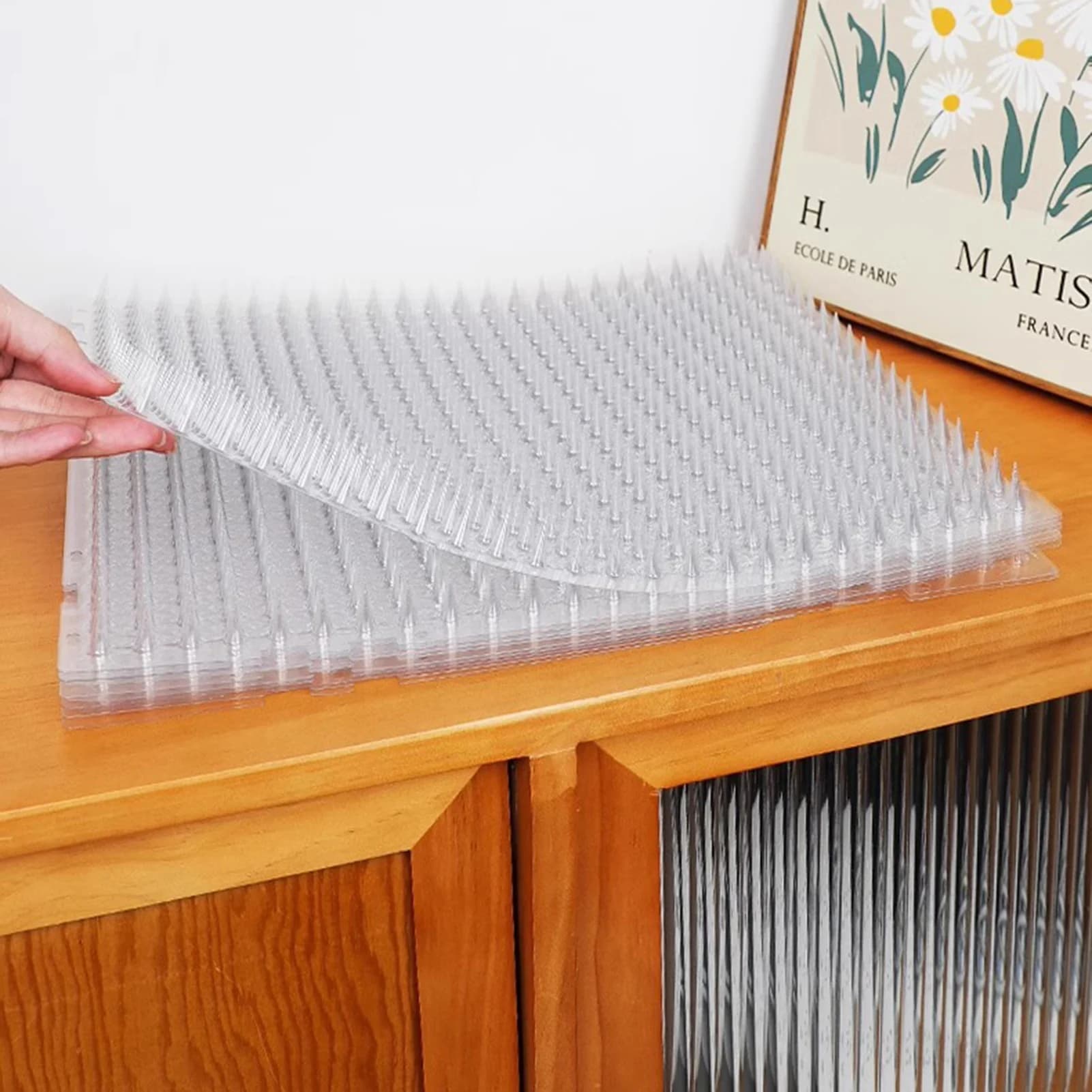 Tappetino Anti-Scavamento in Plastica con Punte, Resistente alle Intemperie, Dissuasore per Animali Domestici, Protezione Contro Gatti e Altri Animali