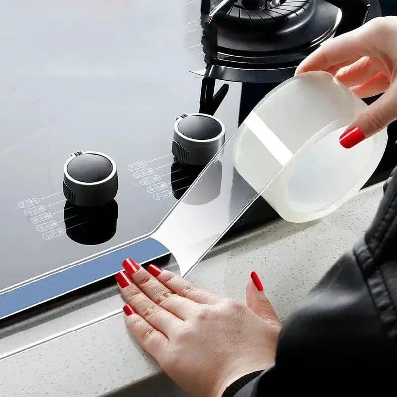 BEECHIP Multi-Surface Waterproof PE 1mm Sealing Tape - Stain-Resistant & Easy to Apply, for Gaps Sealing in Home Kitchen Pool