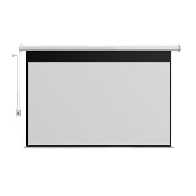 Schermo per Proiettore Elettrico HD con Telecomando, Sollevamento Automatico 60 "-150", Portatile per Home Theater, Ufficio, Insegnamento