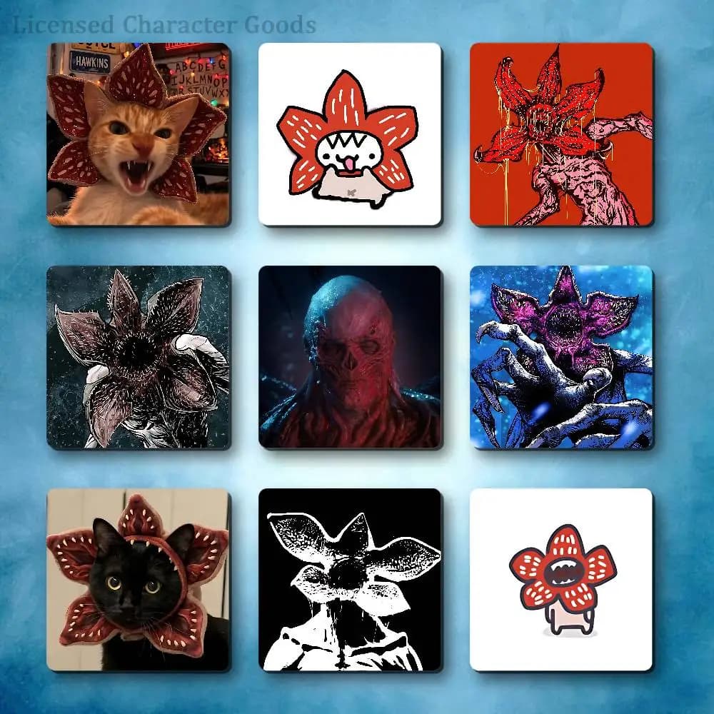 D-Demo-G-gorgonES Refrigerator Magnets Square Tiles with Magnetic Sheets Printed for Decoration Collect 55mm