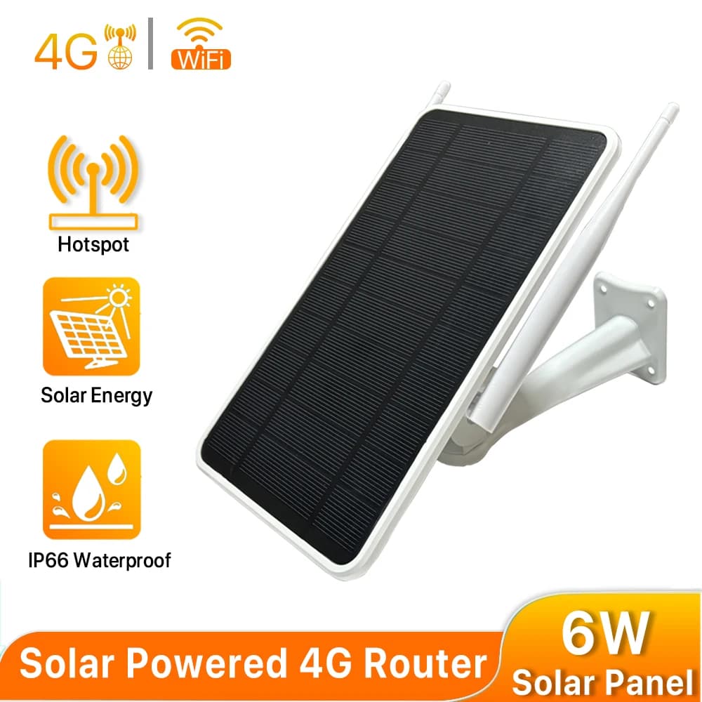 6W 4G Batteria Solare Router Ripetitore WiFi 150Mbps IP66 Impermeabile Totale 10400mAh Batterie Per Computer o Wifi Telecamera IP PTZ