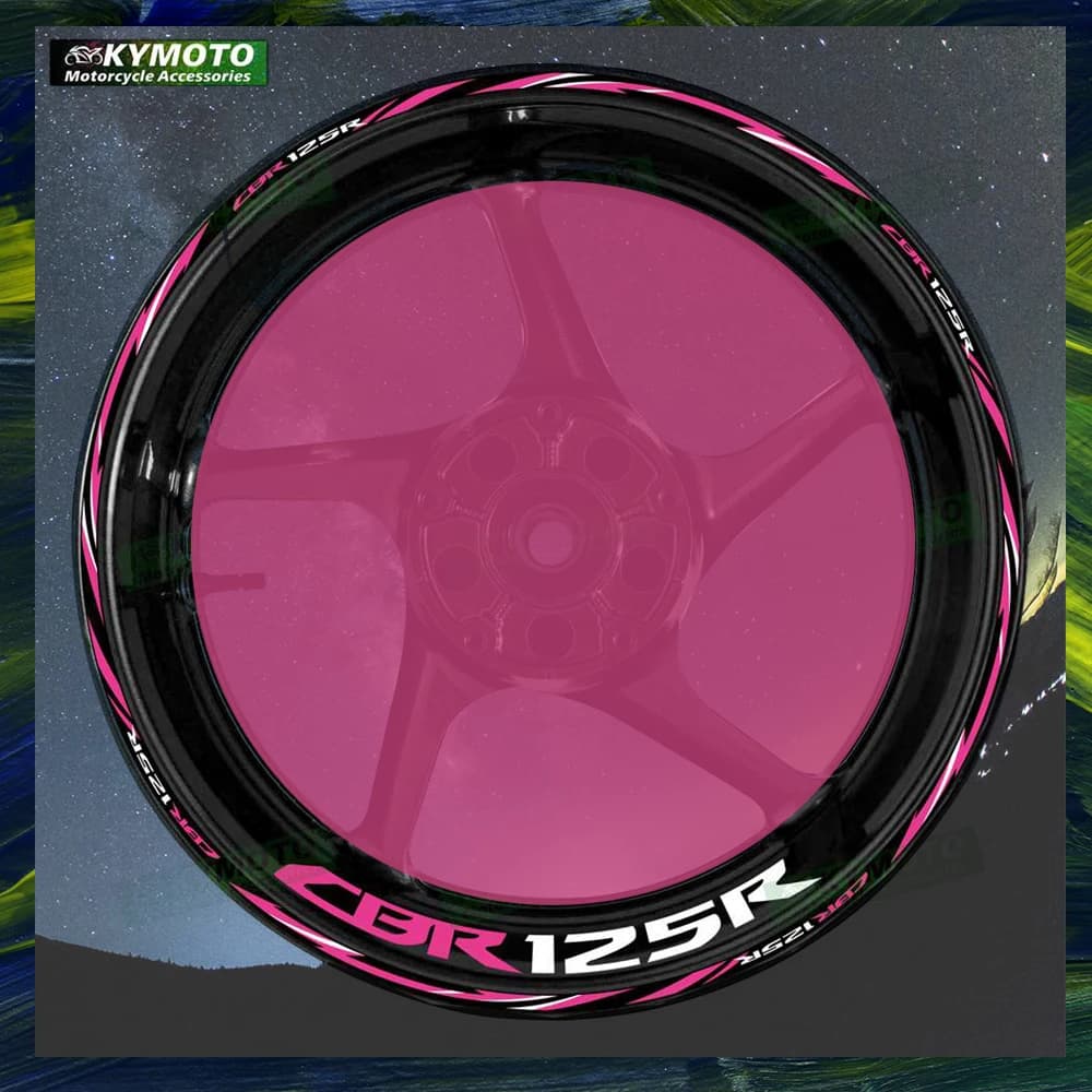 Per Honda CBR125R CBR 125R riflettente moto ruote anteriori e posteriori adesivi da 17 pollici mozzo strisce carenatura accessori decalcomanie