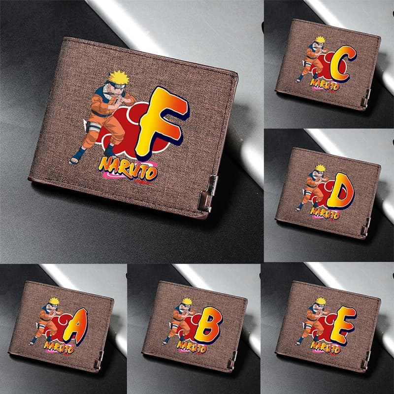 Anime Narutos Men Short Wallet Boy Cartoon Uchiha Sasuke Wallet Portable Anime Card Holder Coin Purse Purses Birthday Gift New