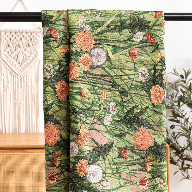 150x100 cm Verde Vernice A Olio Modello Jacquard Tessuto Panno Tela Floreale Divano Copridivano Tovaglia Abbigliamento Tessuti FAI DA TE Forniture Per Cucire