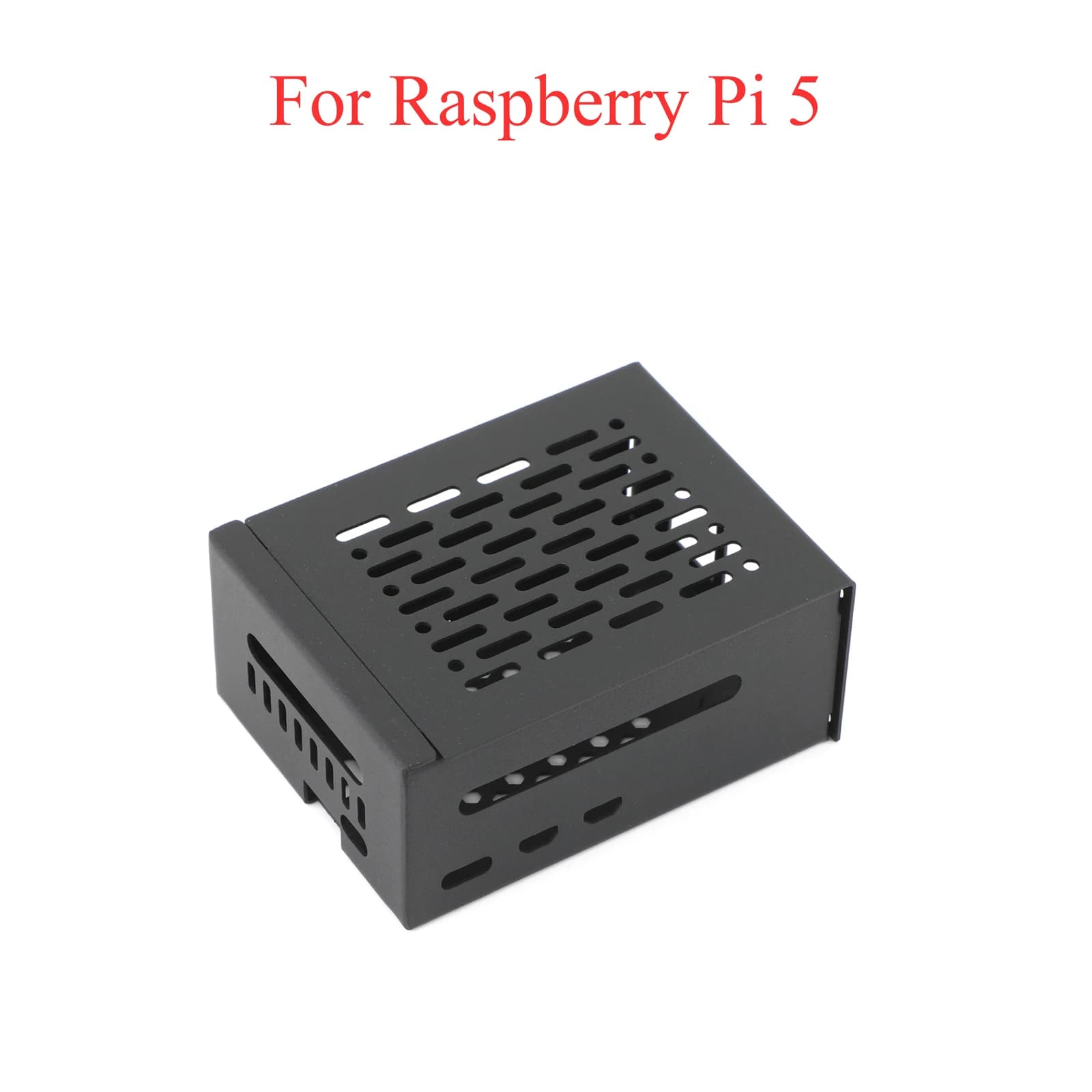 Raspberry Pi 5 Metal Protective Case - With active cooling fan compatible with SSD expansion card from PCIe to M.2