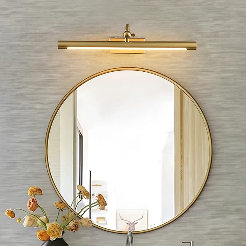 Lampada da parete moderna in ottone dallo stile semplice, luce per specchio del bagno, lampada da parete per soggiorno, luce per specchio in rame,