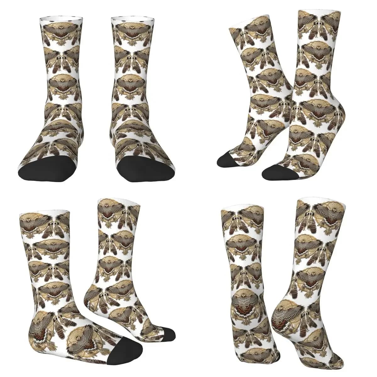 Red-Tail Hawk Dreamcatcher Mandala Socks Harajuku High Quality Stockings All Season Long Socks for Unisex Valentine's Day Gifts