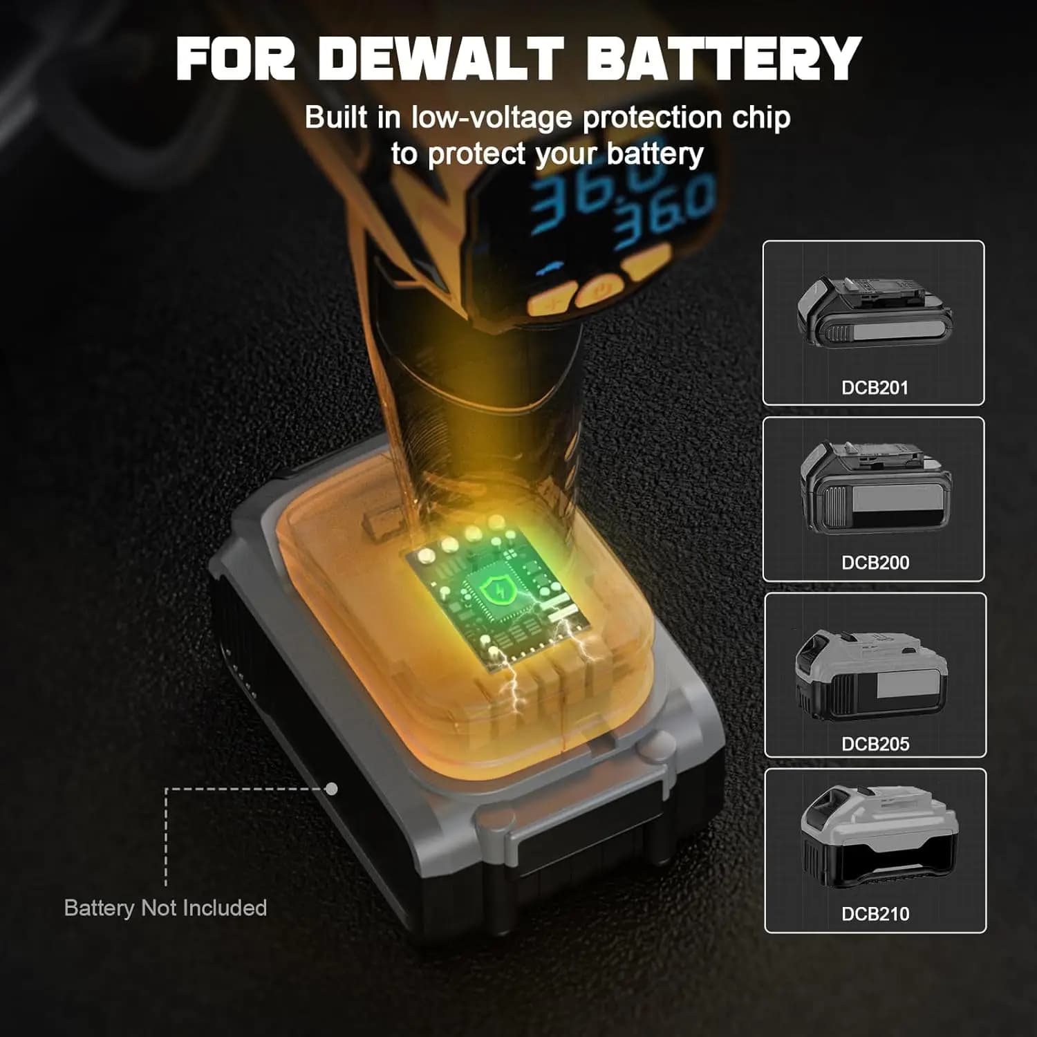 Compressore d'aria per gonfiaggio pneumatici compatibile con alimentazione a batteria da 20 V, pompa d'aria elettrica portatile senza fili da 160 PSI · Hot