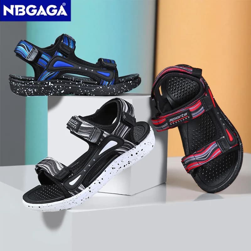 Sandali da passeggio alla moda per bambini, scarpe da ragazzo con suola morbida antiscivolo, scarpe estive da spiaggia e acqua per bambini