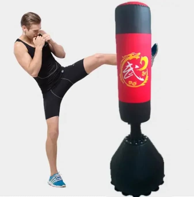 Sacco da Boxe per Allenamento Domestico con Supporto, Sacco da Pugilato per Fitness