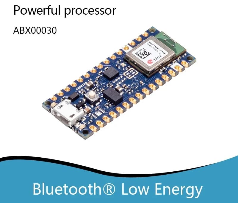 nRF52840 BLE Development Board, Nano 33 Form Factor, Bluetooth 5.0, Arduino IDE Compatible