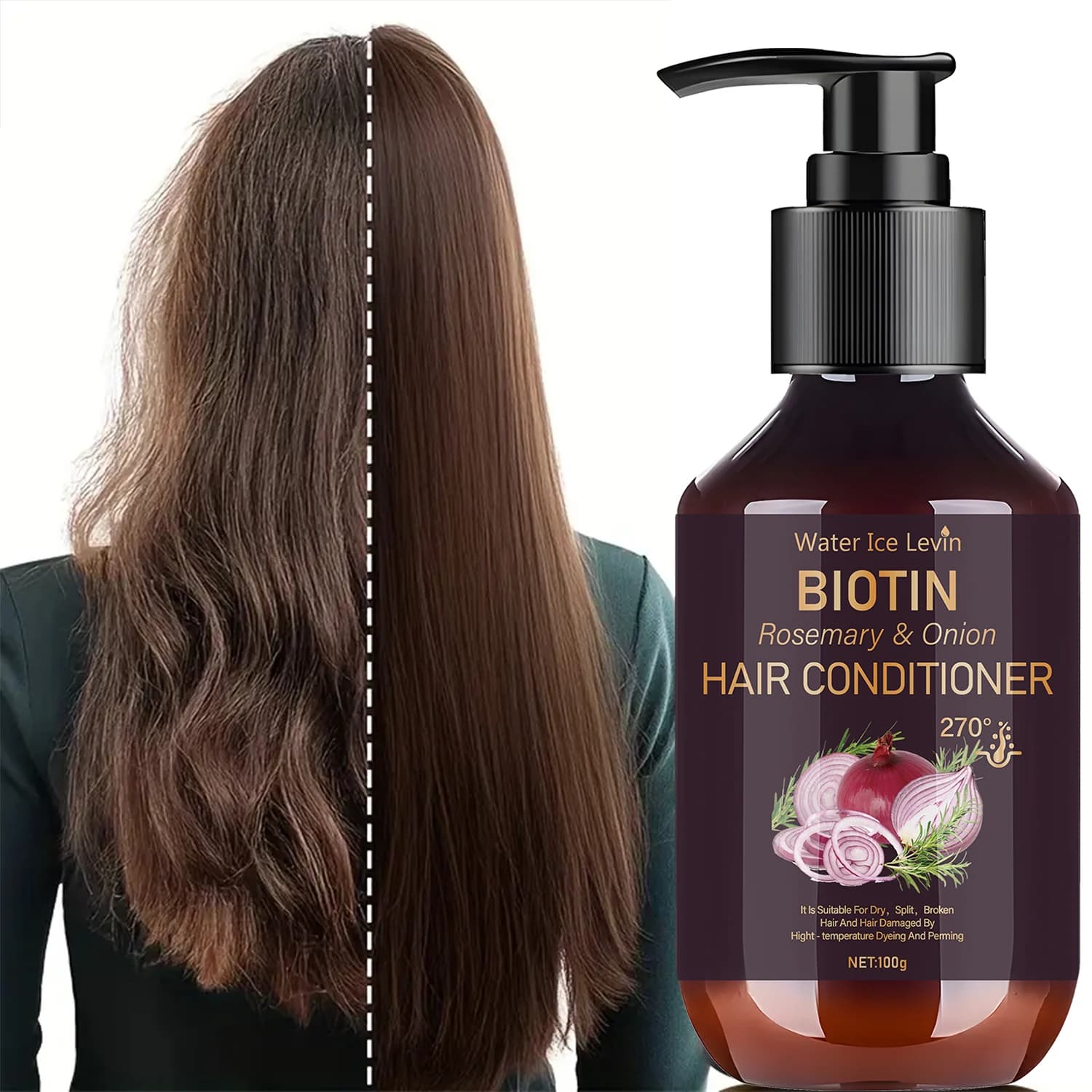 Biotin and Cipolla 100g Hair Balm, to Repair Dry and Damaged Hair, with Rosemary and Collagen, Deep Nutrition, Fast Shipping