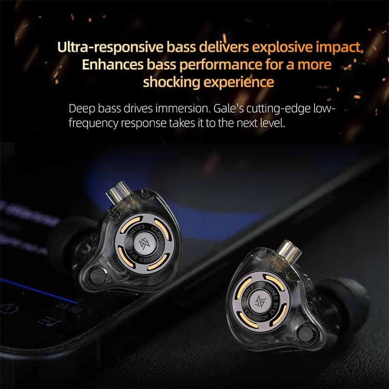 KZ Gale Auricolari HiFi In Ear Wired Dynamic Units Superlinear Ergonomics Music Monitor Custom Auricular Headphones
