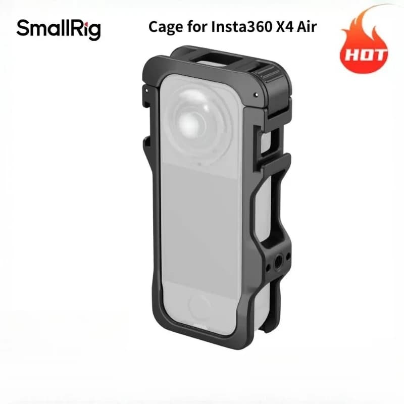 SmallRig X4 Air Action Camera Cage 5940 for Insta360 X4 Air Full-Cover Cage with Silicone Lens Cover Quick Battery Replacement