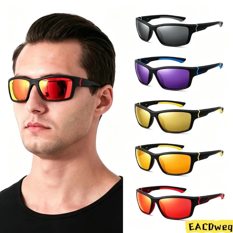 New Sports Sunglasses Men Women Wrap Around UV Protection for Cycling Fishing Driving Eyeglass Night Vision Glasses