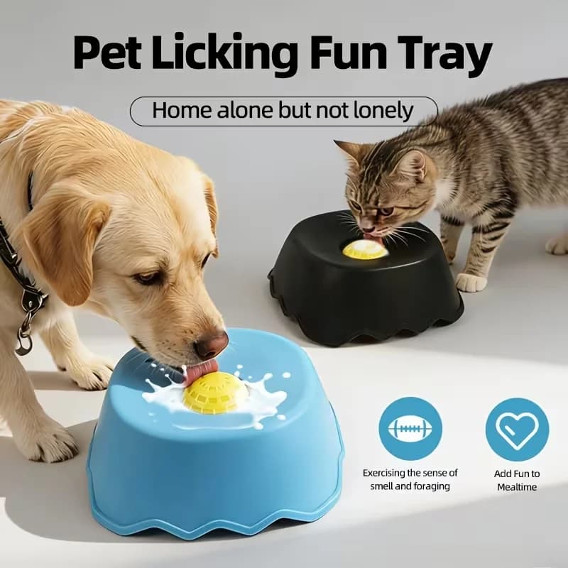 [Slow Feeder Bowl] Cat and Dog Slow Feeder Licking Bowl, Suitable for Bone Broth/Yogurt/All Liquid Foods, Interactive Pet Toy