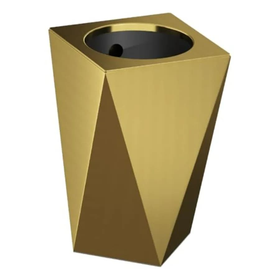 Cestino per Rifiuti in Metallo da 10L, Design Creativo a Forma di Diamante, Elegante e Semplice, per Casa, Bagno, Ufficio