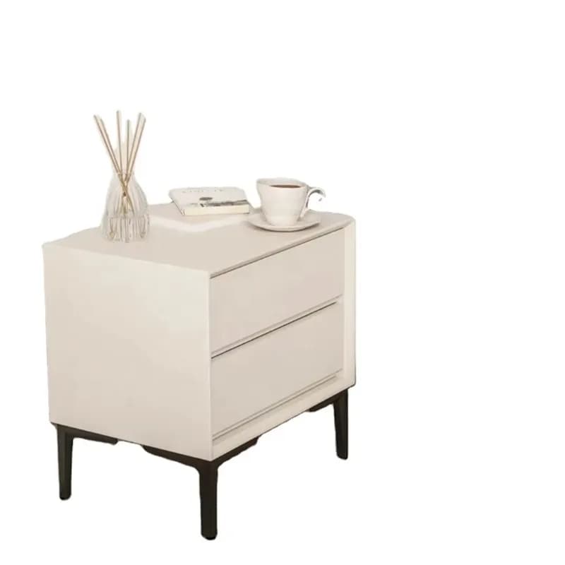Comodino JC, comodino smart nordico con gambe in legno massello per camera da letto