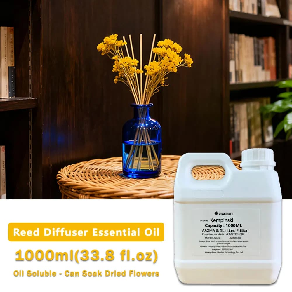 ESAEON 1000ml (33.8 fl.oz) Hilton/Kempinski Essential Oils - For Reed Diffuser & Fireless Aromatherapy, Aroma Reed Diffuser Oil