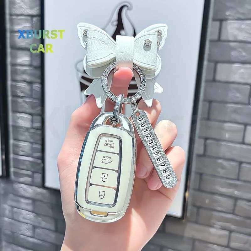 3/4/5 Bottoni Borsette Fob per Hyundai Ix35 KONA Encino Solaris I30 Azera Grandeur Ig Accent Santa Fe Palisade Chiave Dell'automobile Della Copertura Della Cassa