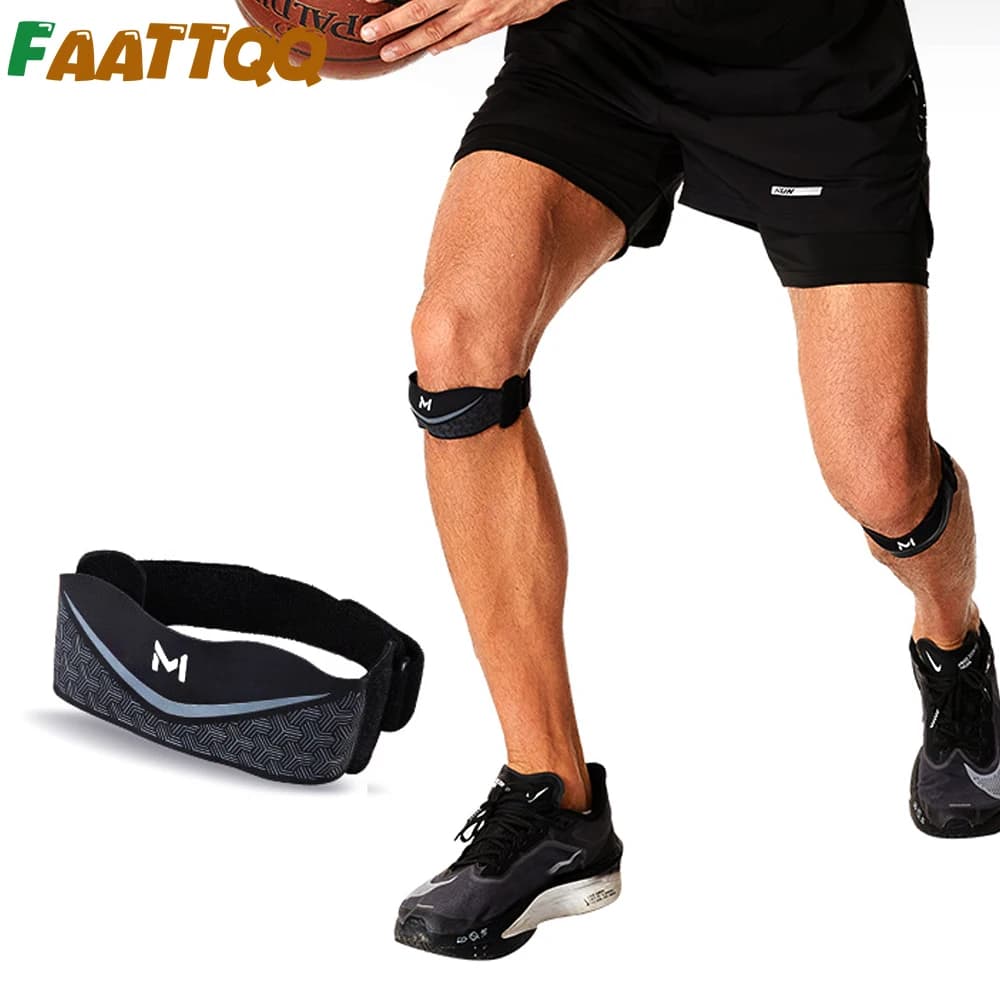 1 Fascia per Tendine Rotulee con Cuscinetto in Gel - Supporto per Ginocchio per Ginocchio da Salto, Corsa, Escursionismo, Basket, Tennis, Calcio