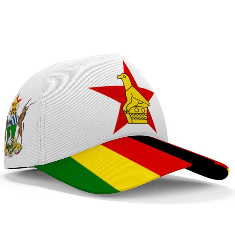 Berretti da Baseball dello Zimbabwe Free 3d Custom Made Name Team Logo Zw cappelli Zwe Country Travel Yezimbabwe Nation bandiere dello Zimbabwe copricapo
