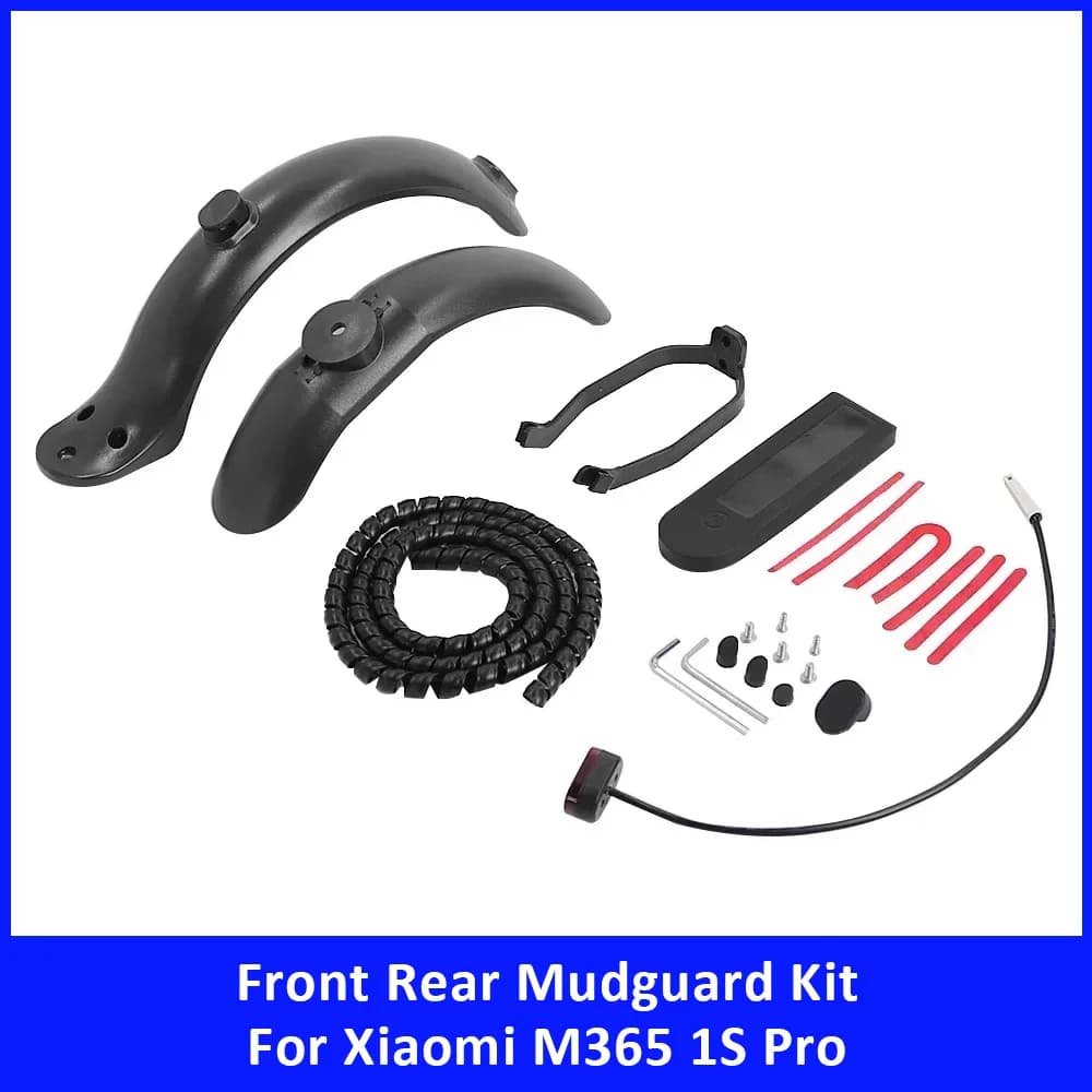 Kit parafango anteriore posteriore per Xiaomi M365 1S Pro Accessori scooter elettrico Parafango fanale posteriore Staffa Cavo di collegamento Pezzo di ricambio