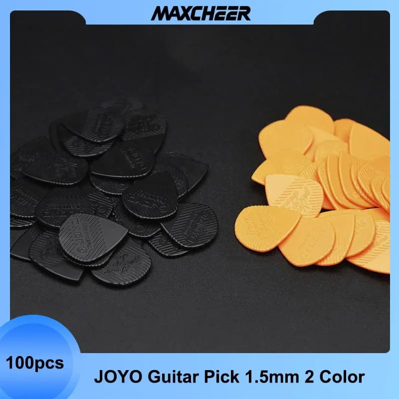 Plettro per chitarra JOYO da 100 pezzi "Never Give Up Dreams" spessore 1,5 mm Colore nero/arancione