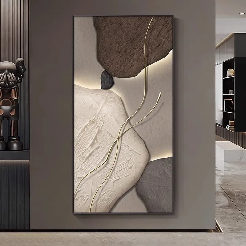 Dipinto Decorativo per Ingresso con LED, Striscia Luminosa Astratta, Murale Moderno di Lusso per Corridoio, Lampade da Parete di Alta Gamma