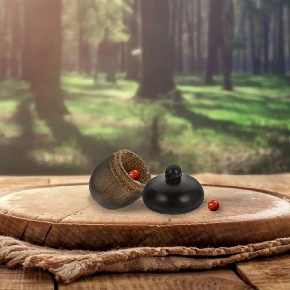2Pcs Wooden Acorn Pendant Set High-Quality Natural Wood Delicate Acorn Shape Aromatherapy Diffuser Jewelry Accessory Decorative