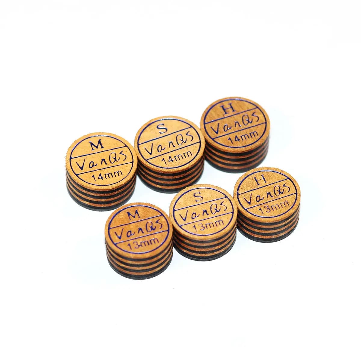 Nuovo Arrivo VanQs Premium Punta per Stecca da Biliardo in Pelle a 8 Strati, Dimensioni 13MM/14MM