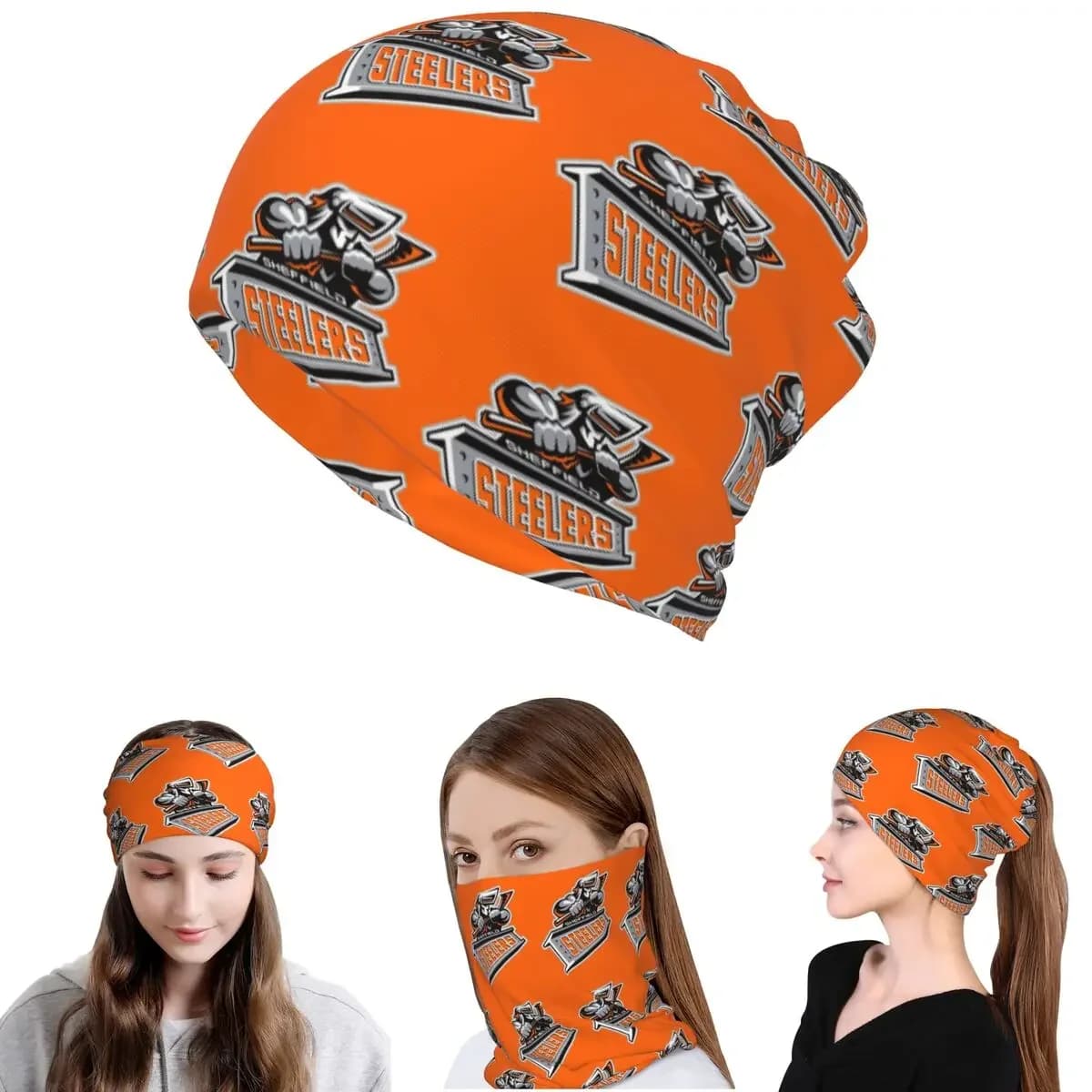 Sheffield Steelers Bandana Neck Cover Mask Scarf Multifunction Cycling Scarf Beanies Hat for Men Women Adult Windproof