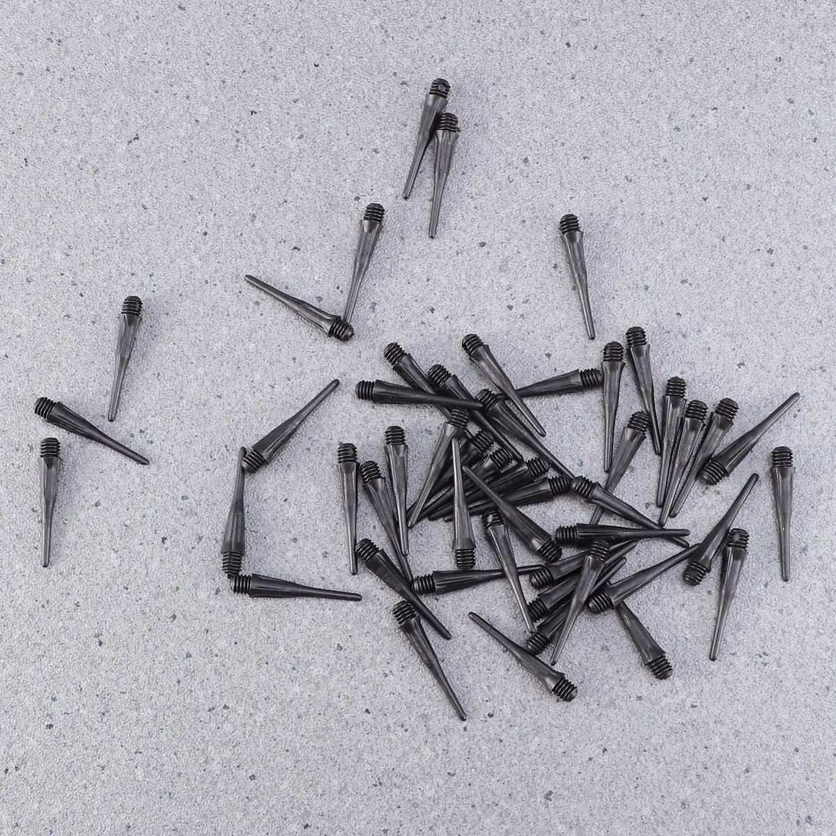 50Pcs High Strength PVC Dart Points Tips for Electronic Replacement Spare Parts Locking Hole Design Tight Secure Fit Easy