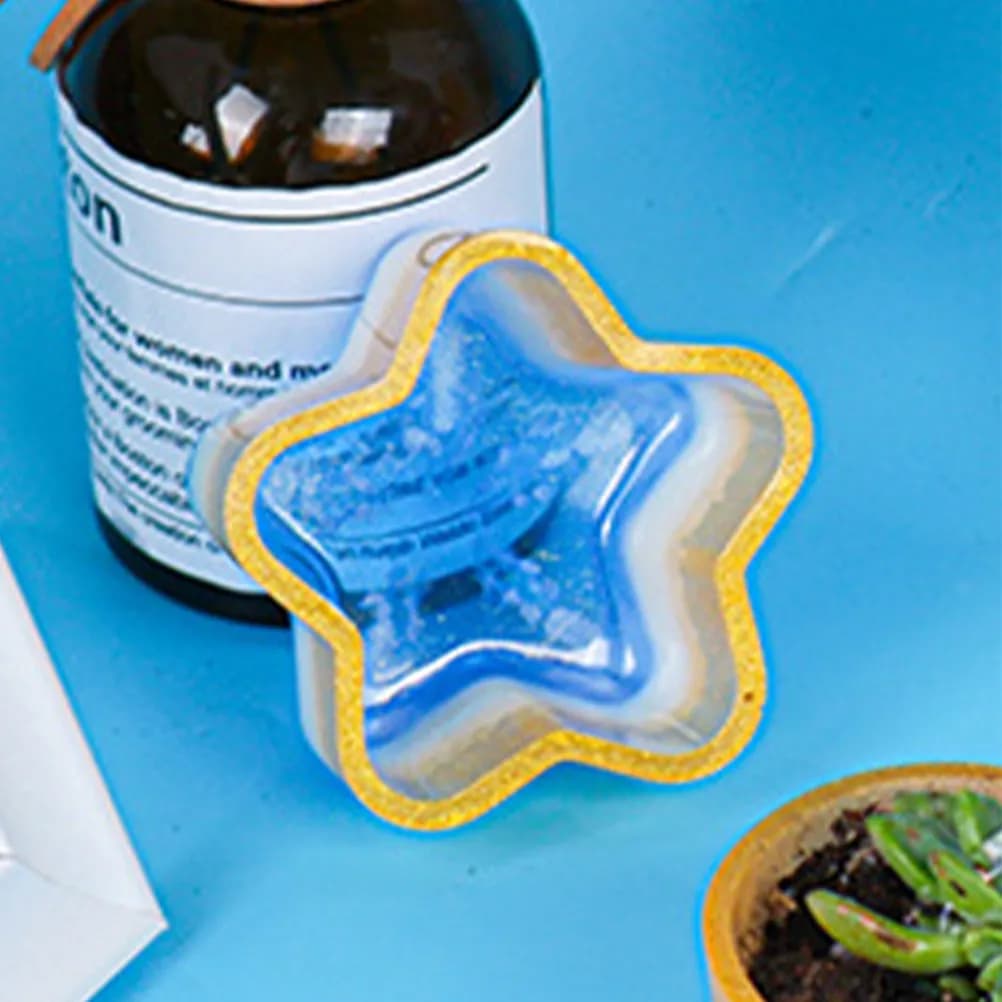 Stars Flower Pot Silicone Mold for DIY Concrete Epoxy Resin Casting Planter Making Craft Smooth Reusable Demold Easy Desktop