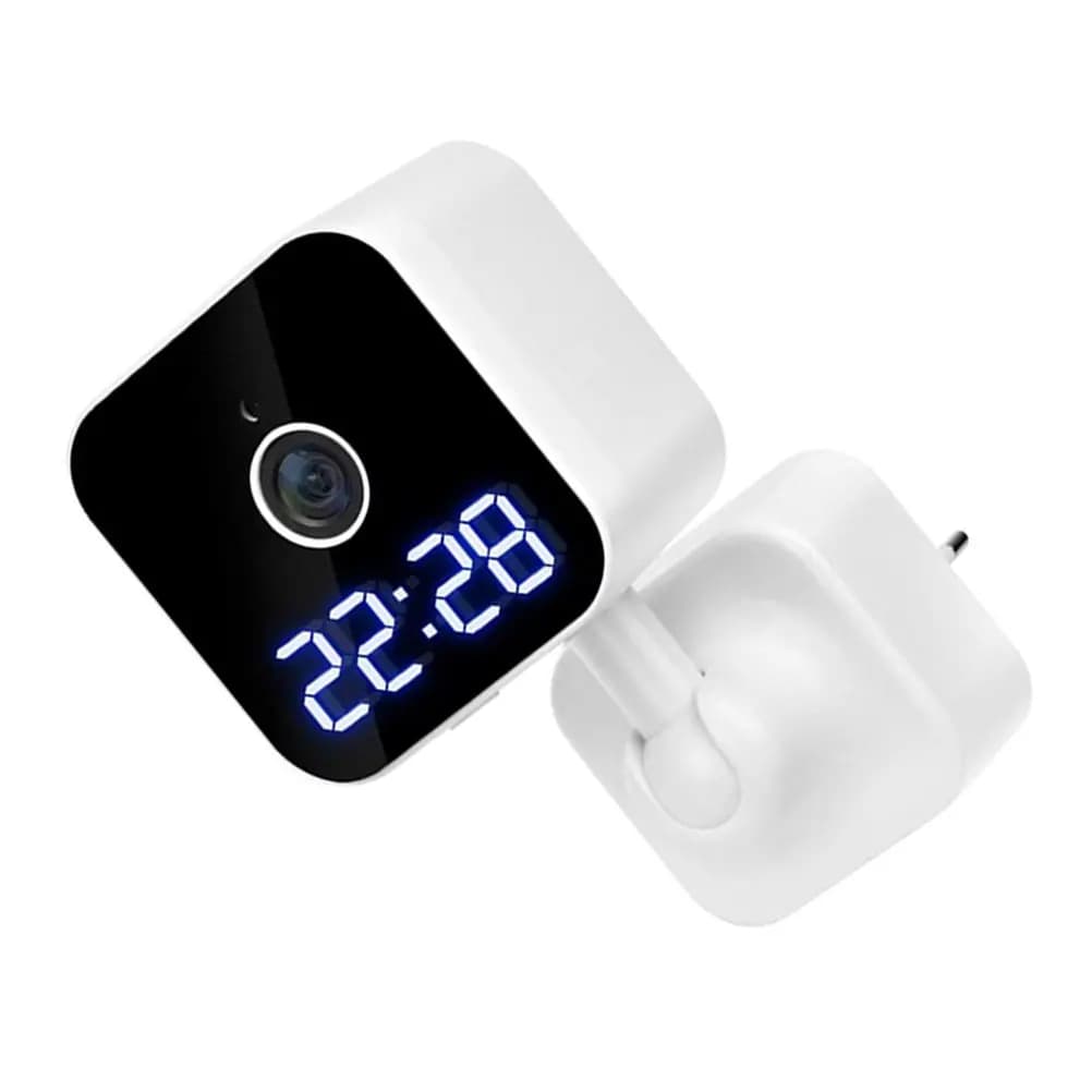 Telecamera HD Wireless a Forma di Orologio - Telecamera di Sicurezza Intelligente per Casa con Visione Notturna e Monitoraggio Wi-Fi per Sorveglianza Interna