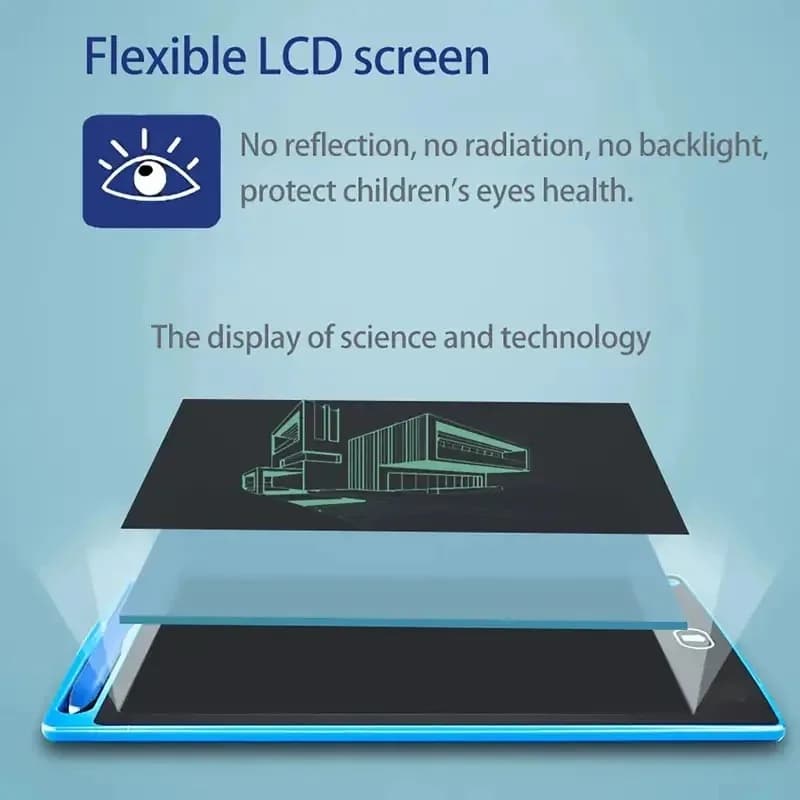 LCD Writing Tablet for Kids, Reusable Magic Drawing Board, Graffiti Sketchpad & Handwriting Blackboard, Eco-Friendly Educational