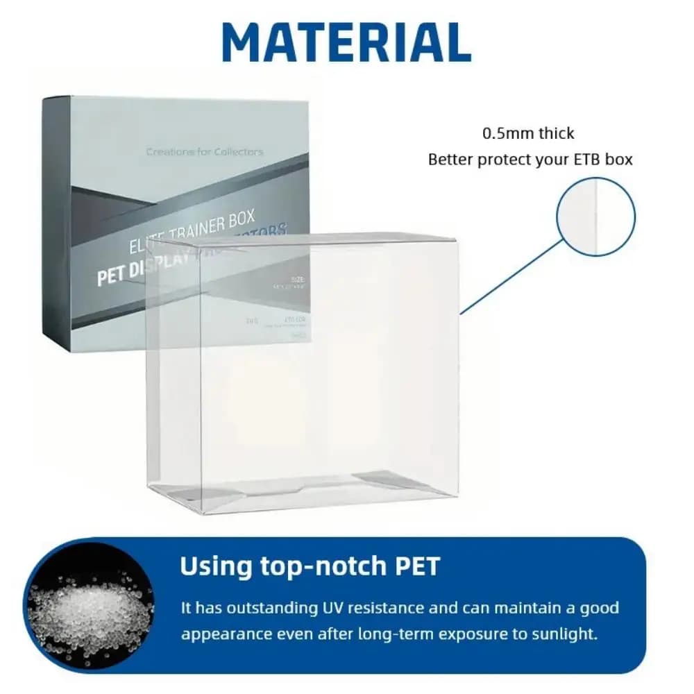 5 10 Packaging Thickened 50C PET Plastic ETB Protective Cover Designed For Regular Elite Training Boxes