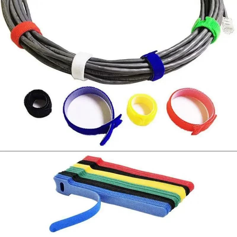 Fascette stringicavo in nylon colorate riutilizzabili, 50 pezzi, all'ingrosso, fascette stringicavo a zip, fascette stringicavo a nastro, fascette stringicavo a laccio