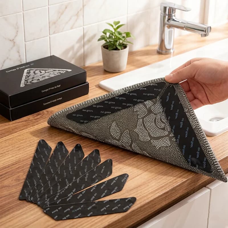 NEW Anti Curling Rug Grippers Carpet Non-slip Sticker Washable Reusable Floor Mat Corner Clip Fixed Gripper Tape Anti-slip Pad
