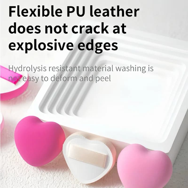 Cute Mini Heart Shape Powder Puff Wet Dry Dual Use Soft Cosmetic Sponge for Foundation Face Makeup Tool