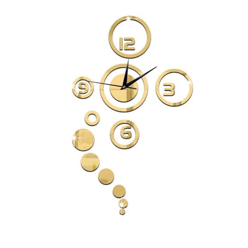 Orologio da parete moderno a specchio acrilico fai-da-te Orologio da parete circolare Orologio al quarzo per la decorazione della parete della stanza Ornamenti pendenti in acrilico