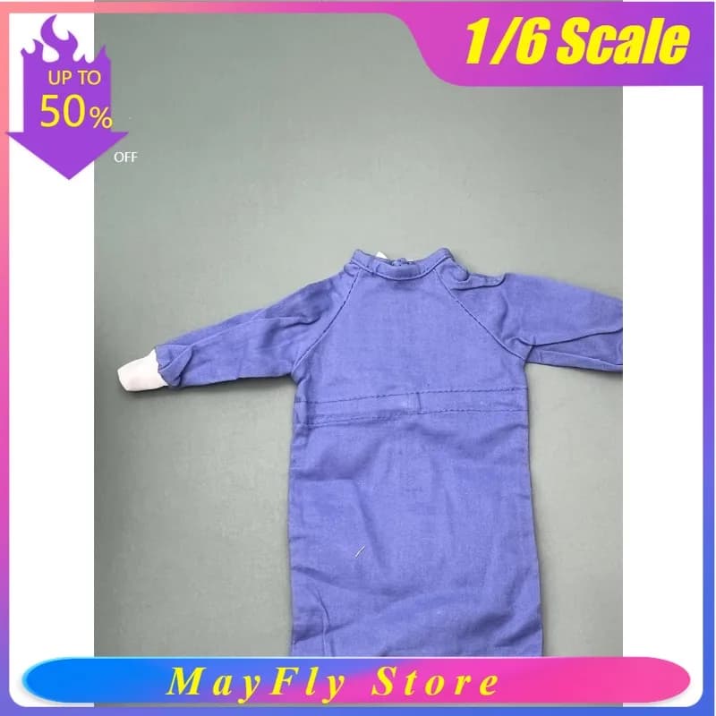 Cappotto da medico blu in scala 1/6 per soldati maschi/femmine, modello di abbigliamento militare adatto per bambole da 27 cm, accessorio per action figure.