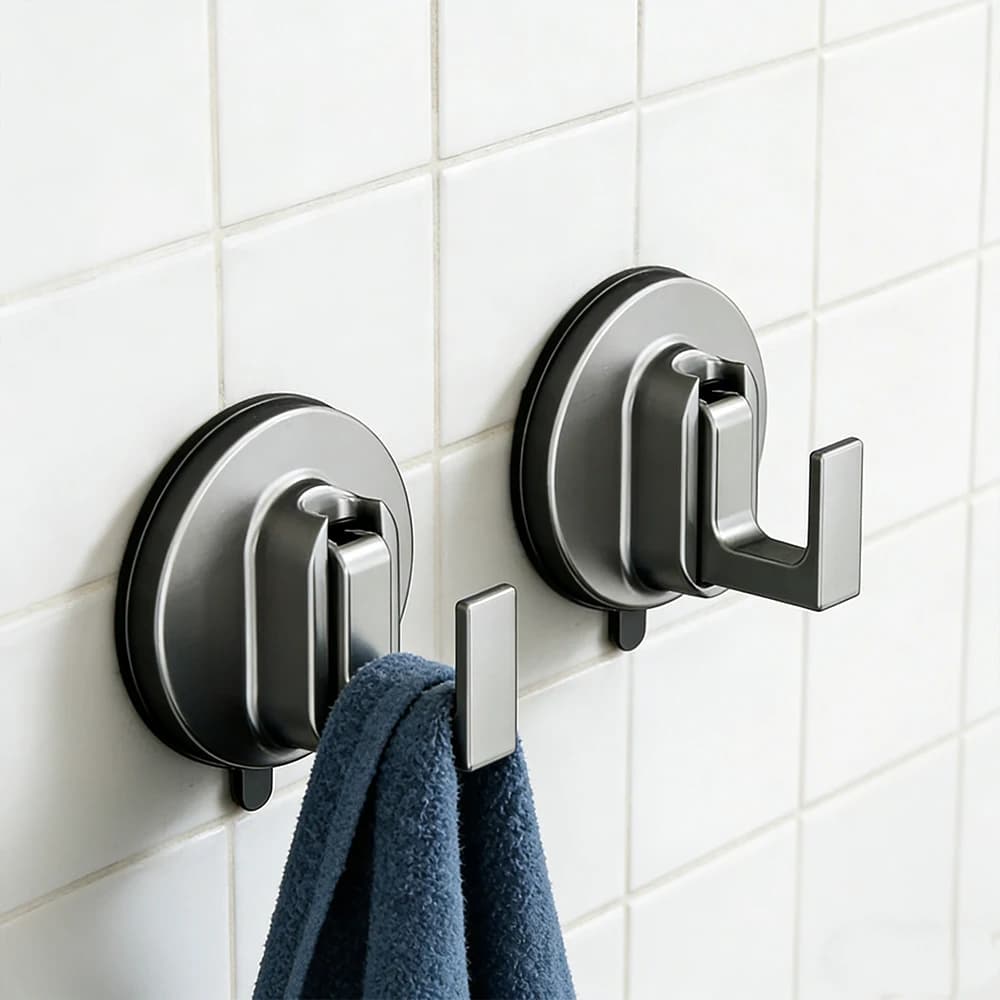 Reusable Suction Cup Hook Waterproof Wall Mount Hooks Punch-free Kitchen Bathroom Towel Robe Coat Clothes Hanger Hook Accessorie