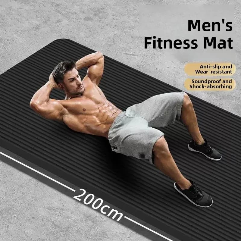 Thickened 20mm Men's Yoga Mat Extra Long Wide Non-Slip Fitness Exercise Home Gym Mat for Beginners Sports And Fitness