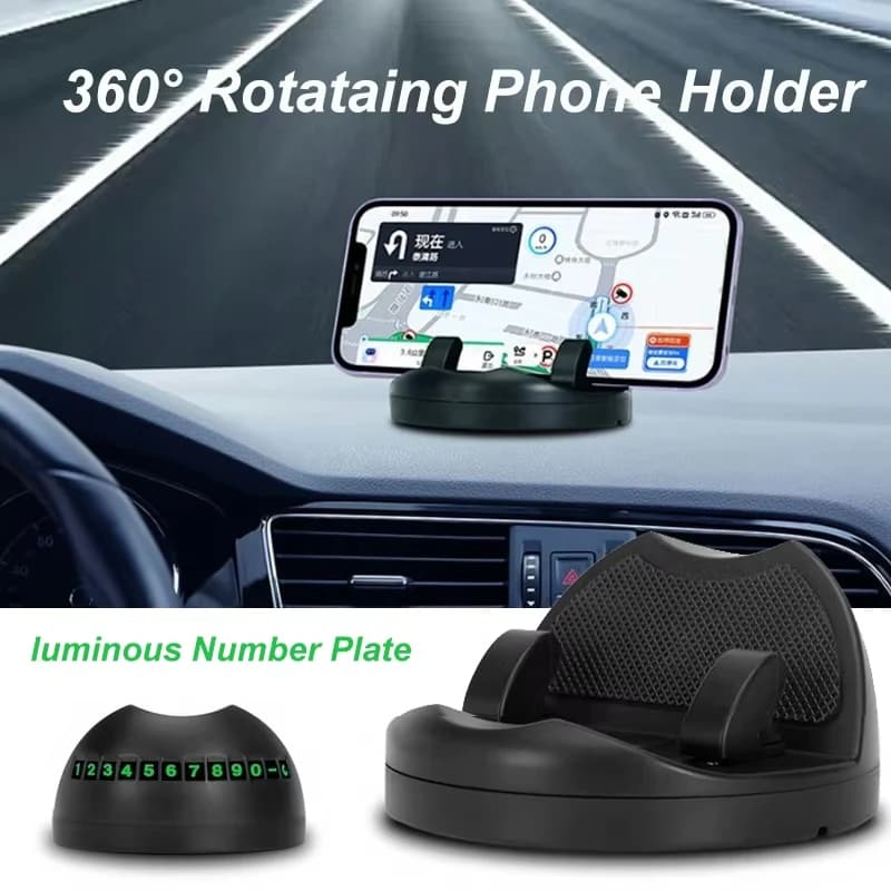 Head Up Supporto per telefono per auto Supporto per telefono con rotazione flessibile Supporto per smartphone in gomma antiscivolo stabile universale per 4-7 pollici 2025 Nuovo