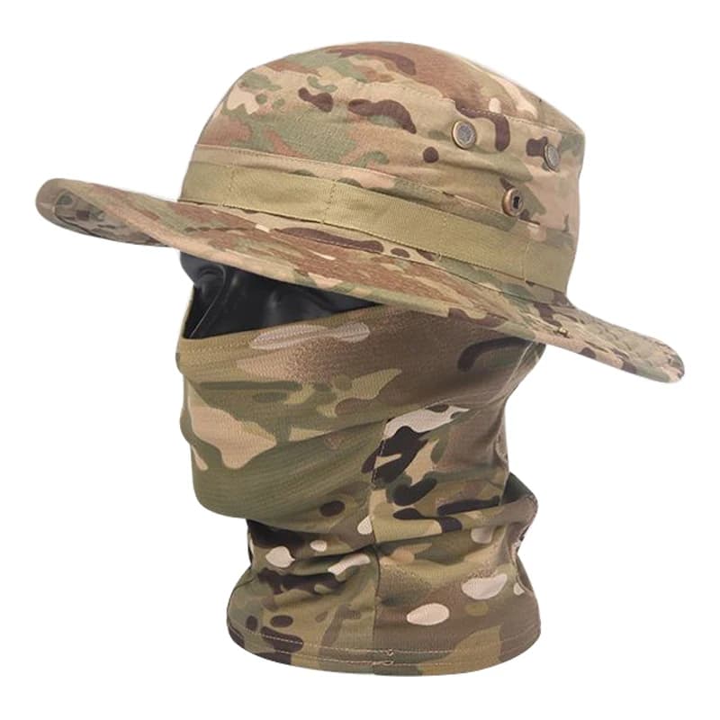 Camouflage Boonie Cap Passmontagna Full Hat Foldable Soft Hat Outdoor Hunt Fishing Large Tent Hats for Solar Protection