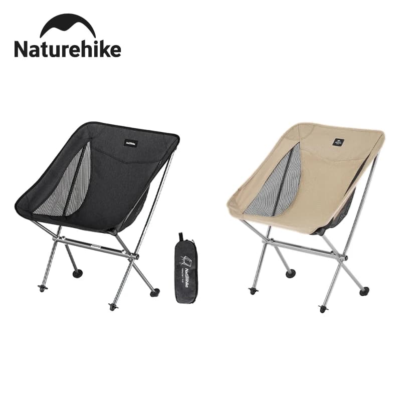 Ultra-light Naturehike camping chair in aluminium alloy, portable for picnic and fishing, with carrying bag, quick installation